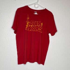 Junkfood Star Wars Shirt Unisex Red Sz XL Luke C-3PO Vintage